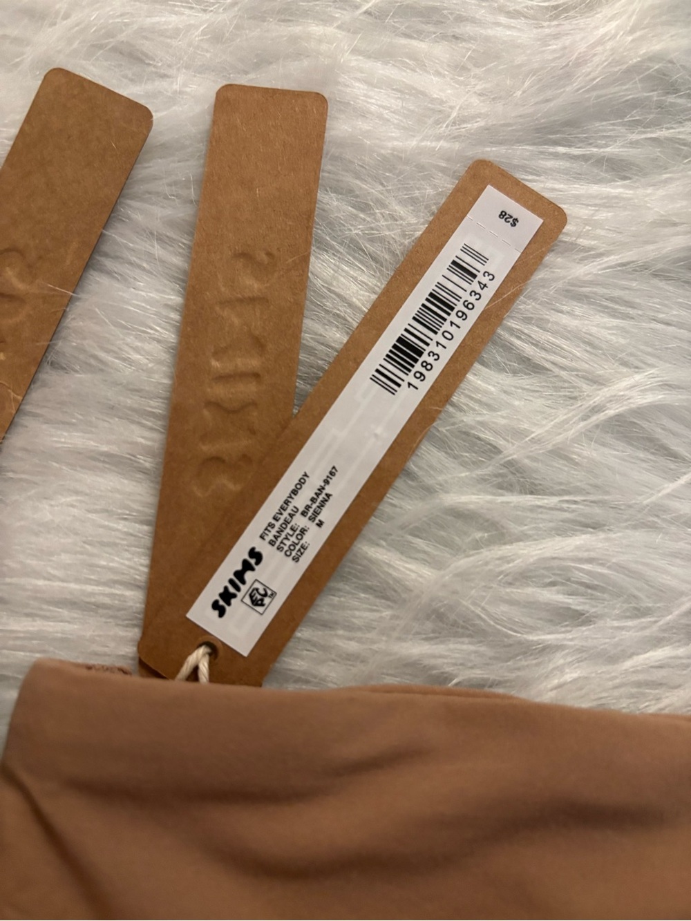 Skims Fits Everybody Bandeau - 2 Pieces NWT (Sienna & Onyx) Size Medium - Picture 2 of 6